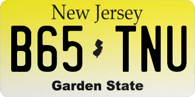 NJ license plate B65TNU