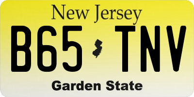 NJ license plate B65TNV