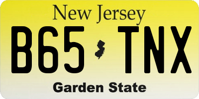 NJ license plate B65TNX