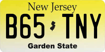 NJ license plate B65TNY
