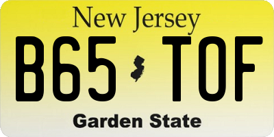 NJ license plate B65TOF