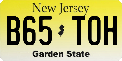 NJ license plate B65TOH