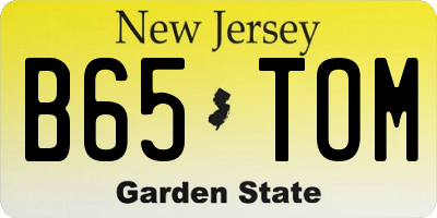 NJ license plate B65TOM