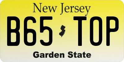 NJ license plate B65TOP