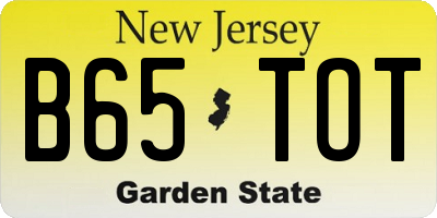 NJ license plate B65TOT