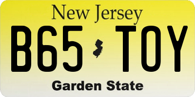 NJ license plate B65TOY