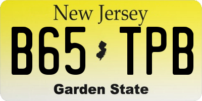 NJ license plate B65TPB