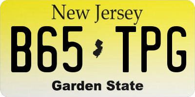 NJ license plate B65TPG