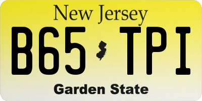 NJ license plate B65TPI