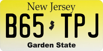 NJ license plate B65TPJ