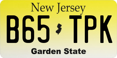 NJ license plate B65TPK