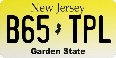 NJ license plate B65TPL