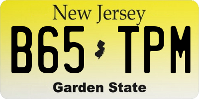 NJ license plate B65TPM