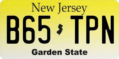 NJ license plate B65TPN