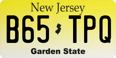 NJ license plate B65TPQ