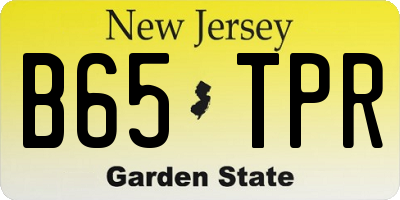 NJ license plate B65TPR