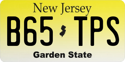 NJ license plate B65TPS