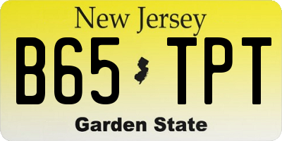 NJ license plate B65TPT