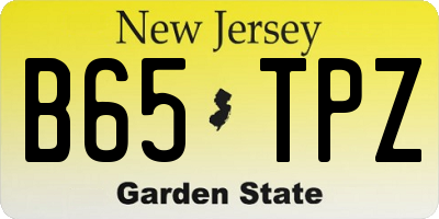 NJ license plate B65TPZ