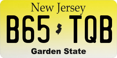 NJ license plate B65TQB