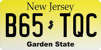 NJ license plate B65TQC
