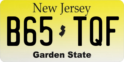 NJ license plate B65TQF