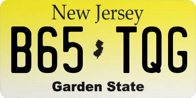 NJ license plate B65TQG