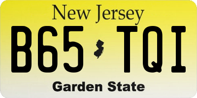 NJ license plate B65TQI
