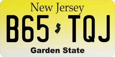 NJ license plate B65TQJ