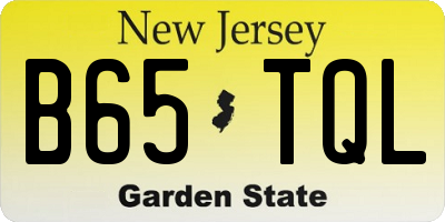NJ license plate B65TQL