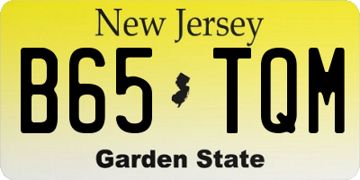 NJ license plate B65TQM