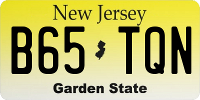 NJ license plate B65TQN