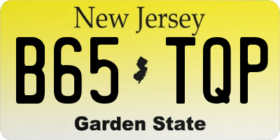 NJ license plate B65TQP