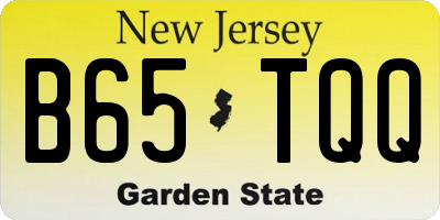 NJ license plate B65TQQ