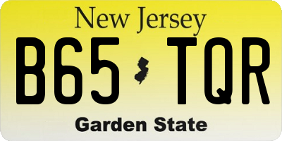 NJ license plate B65TQR