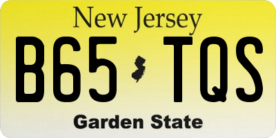 NJ license plate B65TQS