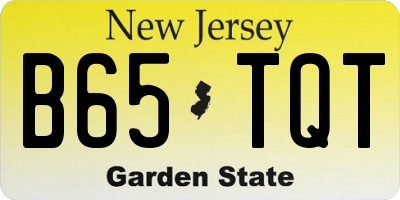 NJ license plate B65TQT
