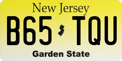 NJ license plate B65TQU