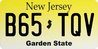 NJ license plate B65TQV