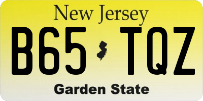 NJ license plate B65TQZ
