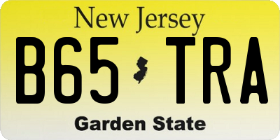 NJ license plate B65TRA