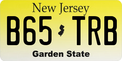 NJ license plate B65TRB
