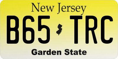 NJ license plate B65TRC