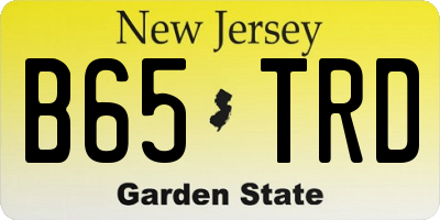 NJ license plate B65TRD
