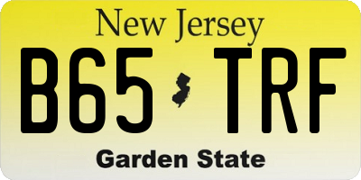 NJ license plate B65TRF