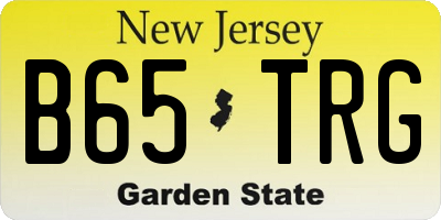 NJ license plate B65TRG