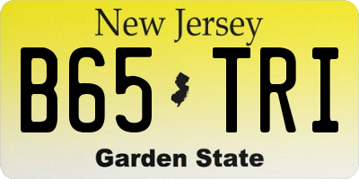 NJ license plate B65TRI