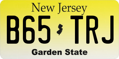 NJ license plate B65TRJ