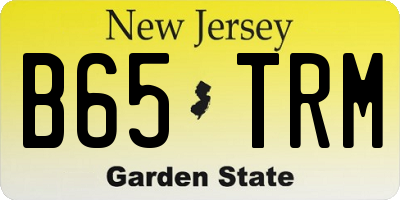 NJ license plate B65TRM
