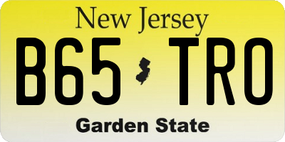 NJ license plate B65TRO